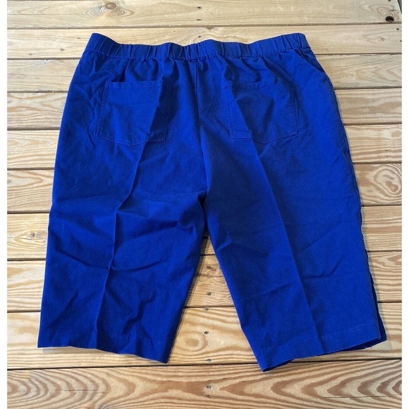 NEW Isaac Mizrahi Live Slim Pedal Pushers Size 22W Women’s Blue Stretch - Picture 2 of 9